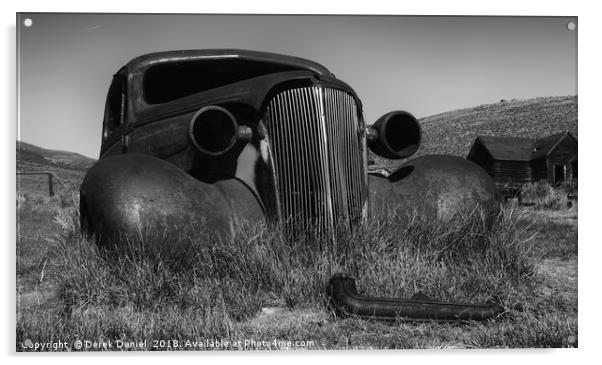 Abandoned Car Acrylic by Derek Daniel
