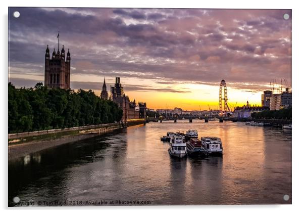 Westminster Sunrise Acrylic by Tom Hard