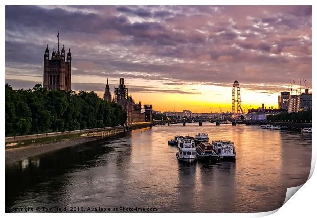 Westminster Sunrise Print by Tom Hard