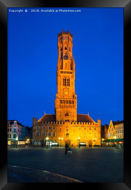 Blue hour in Bruges Framed Print by Beata Aldridge