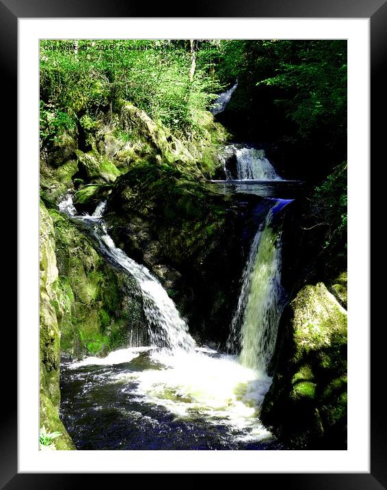 Pecca Falls, Ingleton, North Yorkshire.  Framed Mounted Print by Stephen Carvell