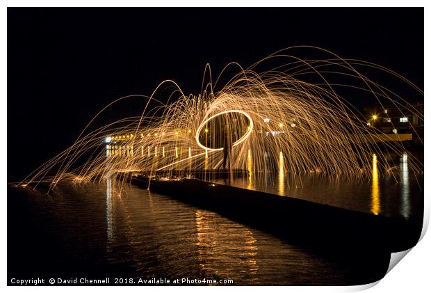 Wire Wool Spinning   Print by David Chennell