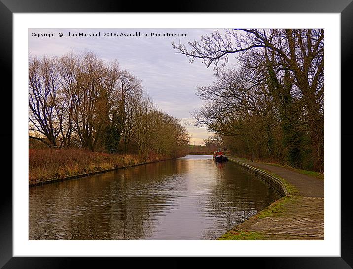 Lancaster Canal, Garstang.  Framed Mounted Print by Lilian Marshall