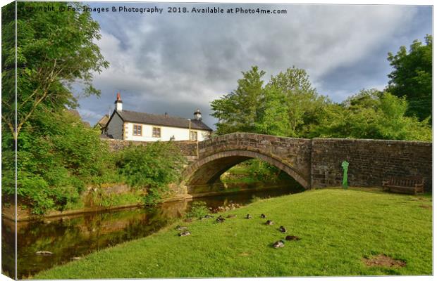 Dunsop Bridge in forest of bowland Canvas Print by Derrick Fox Lomax
