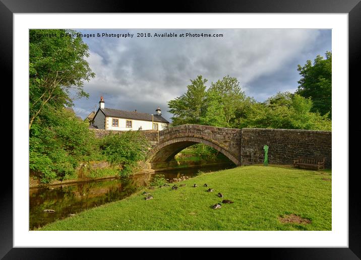 Dunsop Bridge in forest of bowland Framed Mounted Print by Derrick Fox Lomax