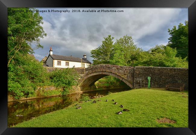 Dunsop Bridge in forest of bowland Framed Print by Derrick Fox Lomax