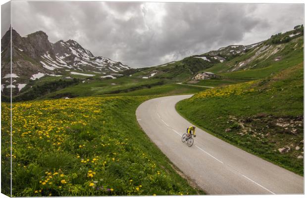 Montain Cycling Landscape Canvas Print by Fabrizio Malisan
