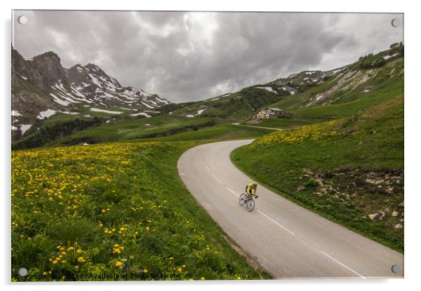 Montain Cycling Landscape Acrylic by Fabrizio Malisan