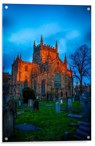 Dunfermline Abbey, Dawn, Easter Sunday Acrylic by Keith Rennie