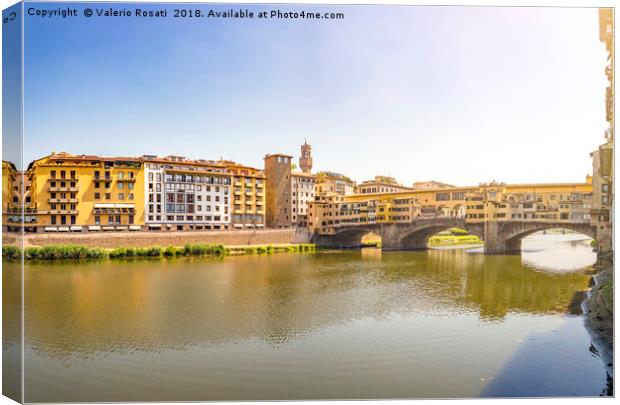 Ponte Vecchio (Old Bridge) in Florence Canvas Print by Valerio Rosati