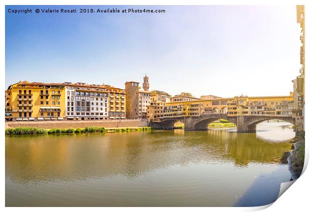 Ponte Vecchio (Old Bridge) in Florence Print by Valerio Rosati