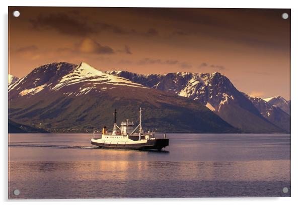 Ferry in Norway Acrylic by Hamperium Photography