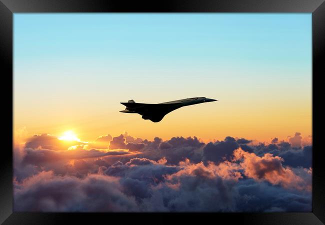 Concorde Above The Clouds Framed Print by J Biggadike