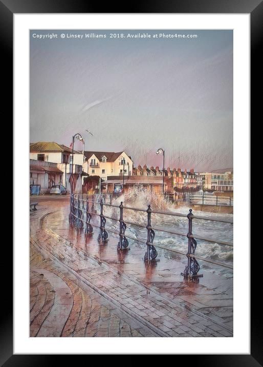 Digital Swanage. Framed Mounted Print by Linsey Williams