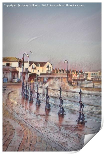 Digital Swanage. Print by Linsey Williams