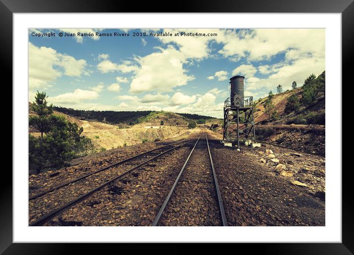 Old railway road in mining landscape Framed Mounted Print by Juan Ramón Ramos Rivero