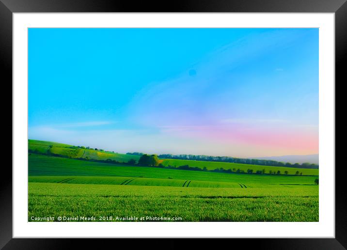 Rolling British countryside Framed Mounted Print by Daniel Meads
