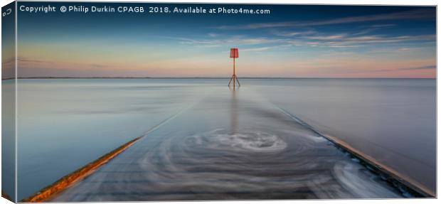 Lytham Jetty With Swirling Tide Canvas Print by Phil Durkin DPAGB BPE4