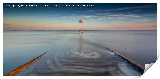 Lytham Jetty With Swirling Tide Print by Phil Durkin DPAGB BPE4