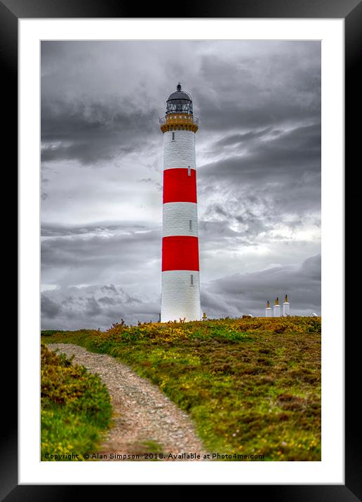 Tarbatness Lighthouse Framed Mounted Print by Alan Simpson