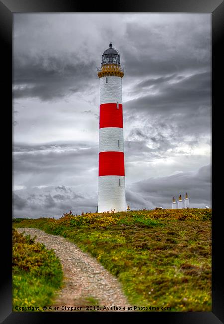 Tarbatness Lighthouse Framed Print by Alan Simpson