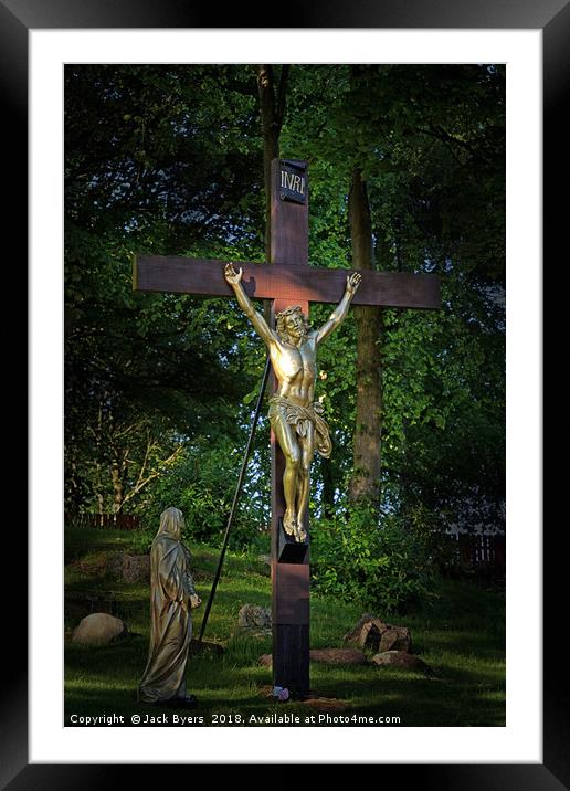 The Crucifixion Framed Mounted Print by Jack Byers