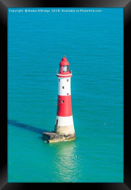 Beachy Head lighthouse Framed Print by Beata Aldridge