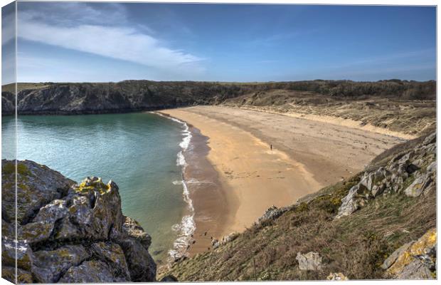 Barafundle Bay, Pembrokeshire, West Wales Canvas Print by Kevin Arscott