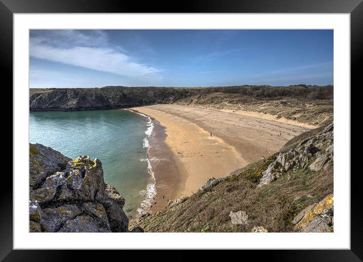 Barafundle Bay, Pembrokeshire, West Wales Framed Mounted Print by Kevin Arscott