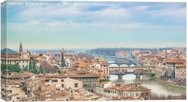 Aerial View Florence, Italy Canvas Print by Daniel Ferreira-Leite