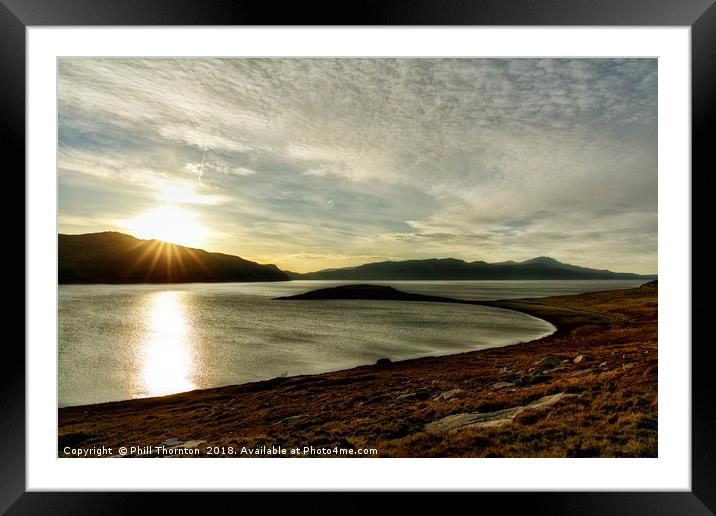 Sunsetting over Portree, Isle of Skye, No.3 Framed Mounted Print by Phill Thornton