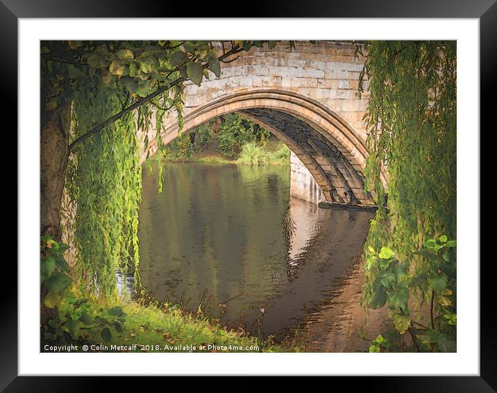 Warkworth Bridge Framed Mounted Print by Colin Metcalf
