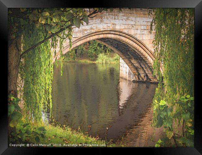 Warkworth Bridge Framed Print by Colin Metcalf