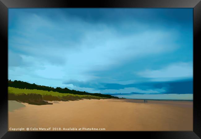 Alnmouth Beach. Framed Print by Colin Metcalf