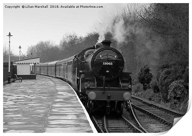 East Lancs Santa Special.  Print by Lilian Marshall