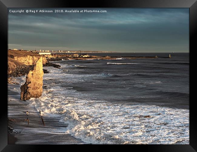 Seaham's Coast Framed Print by Reg K Atkinson