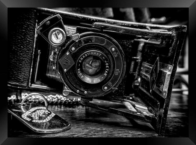 Vintage Folding Camera Framed Print by Jonathan Thirkell