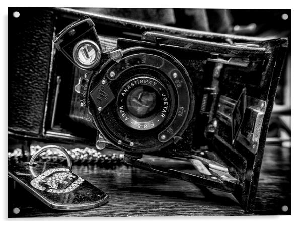 Vintage Folding Camera Acrylic by Jonathan Thirkell