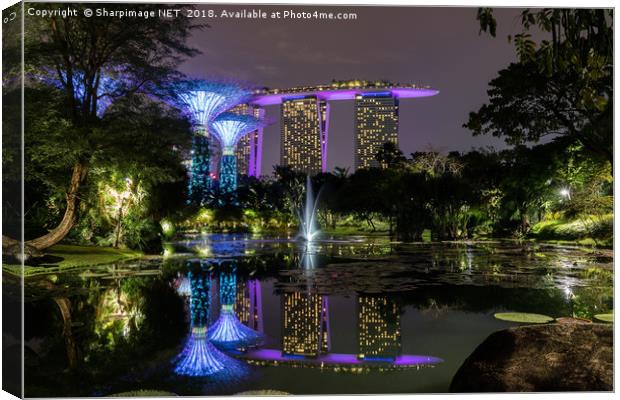 Reflections of Marina Bay Sands Canvas Print by Sharpimage NET