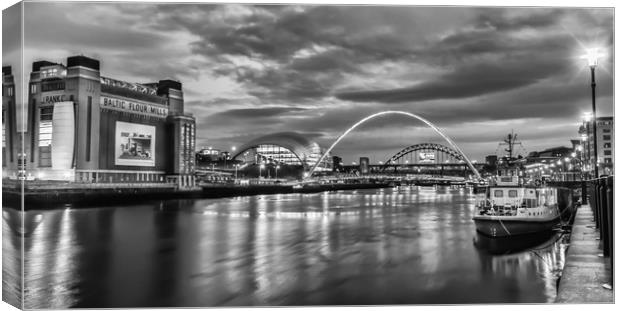 Night on the Quayside Canvas Print by Naylor's Photography