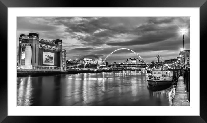 Night on the Quayside Framed Mounted Print by Naylor's Photography