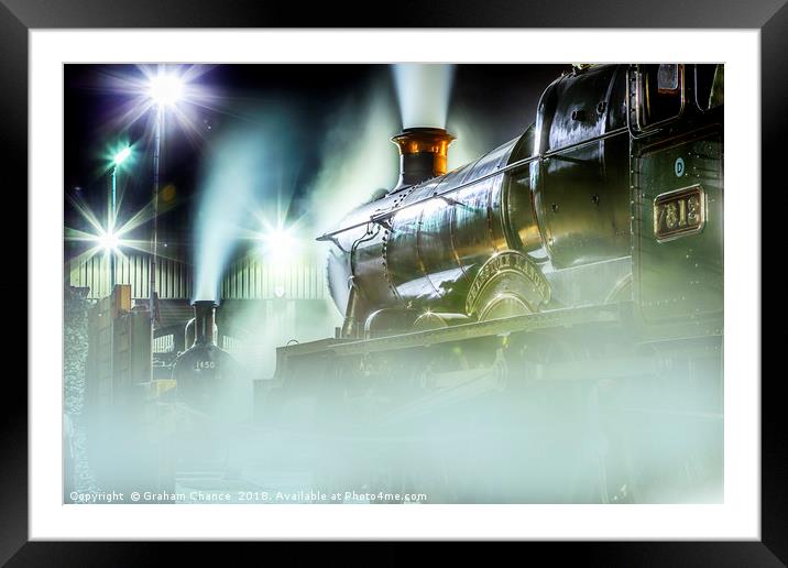 7812 Erlestoke Manor at night Framed Mounted Print by Graham Chance