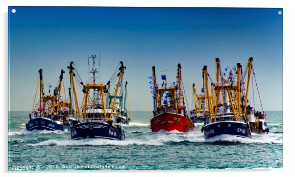 Trawler Race Finish Acrylic by Paul F Prestidge