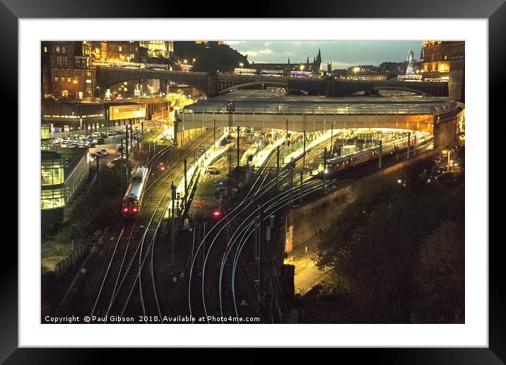 Waverlay Station Edinburgh Framed Mounted Print by Paul Gibson