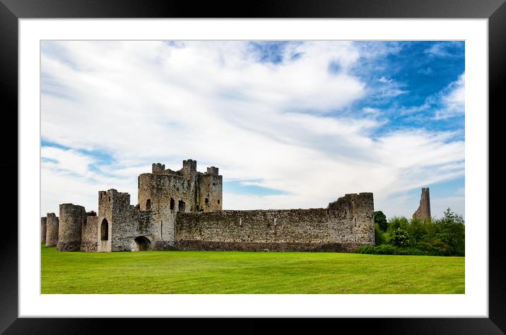 Front view of Trim Castle in Ireland   Framed Mounted Print by Thomas Baker