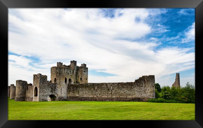 Front view of Trim Castle in Ireland   Framed Print by Thomas Baker