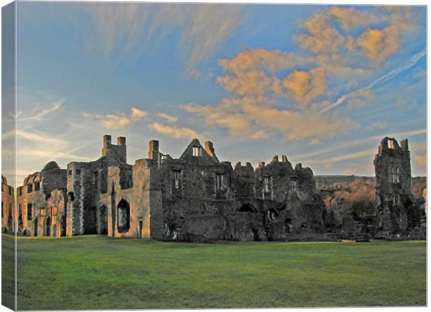 Neath Abbey, South Wales. Canvas Print by paulette hurley