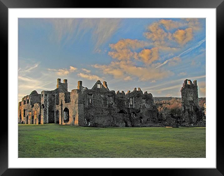 Neath Abbey, South Wales. Framed Mounted Print by paulette hurley