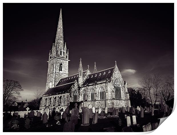 Marble Church, Bodelwyddan Print by colin ashworth