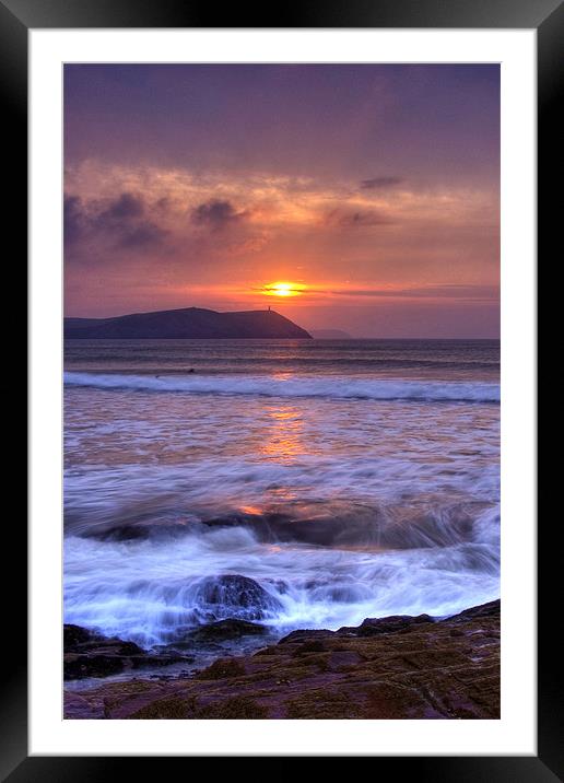Sunset over Stepper Point Framed Mounted Print by David Wilkins